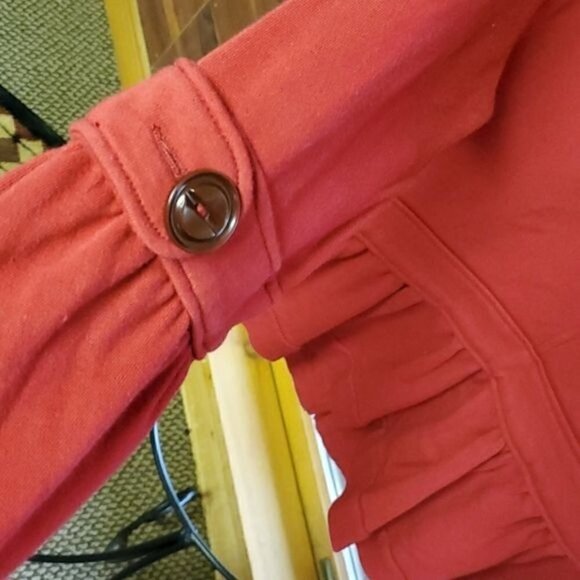 Allihop Vintage Gathered Waist Flared Accented Button Long Sleeve Sz. S Jacket - Picture 4 of 13